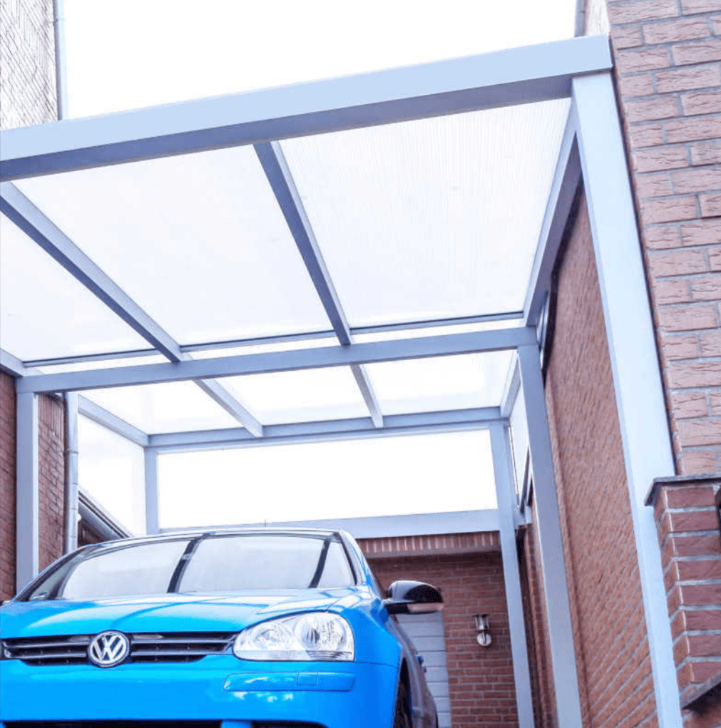 Carport silbergrau